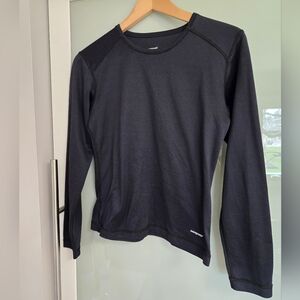 Patagonia Capilene Base Layer Black Long Sleeve Top Women's Size Small